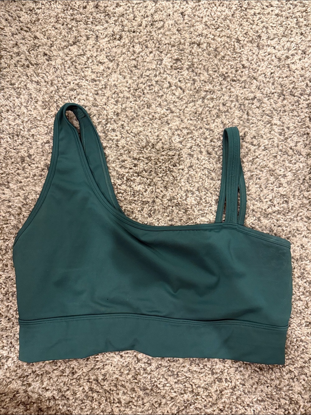 Asymmetric Strappy Bralette in Deep Teal